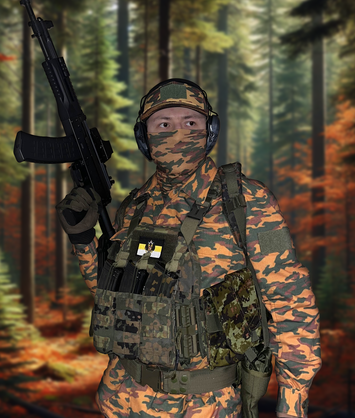 Mountain Flora Field Shirt Pattern 1