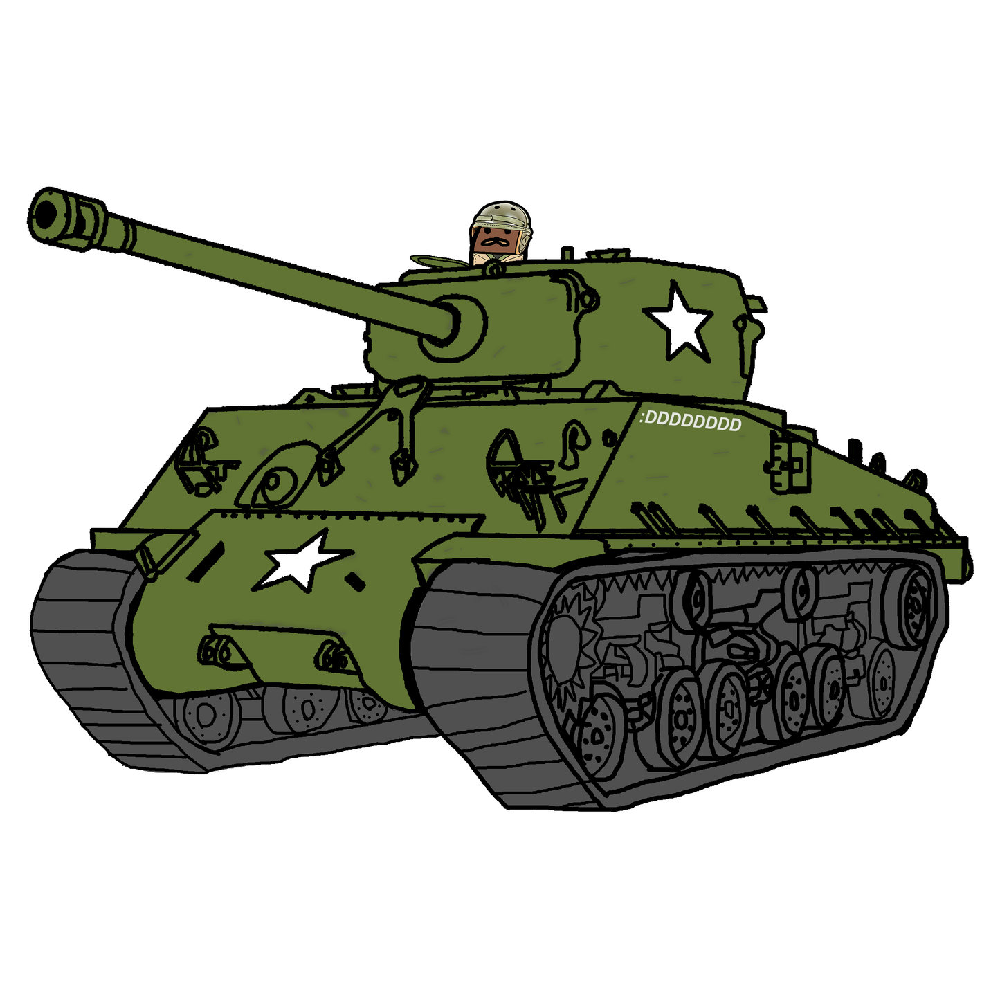 Sherman M4A3 (76) W Tank Sticker