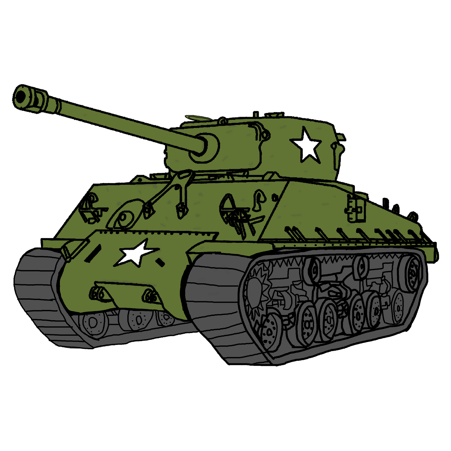 Sherman M4A3 (76) W Tank Sticker