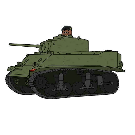 Canadian M5A1 Stuart Tank Sticker