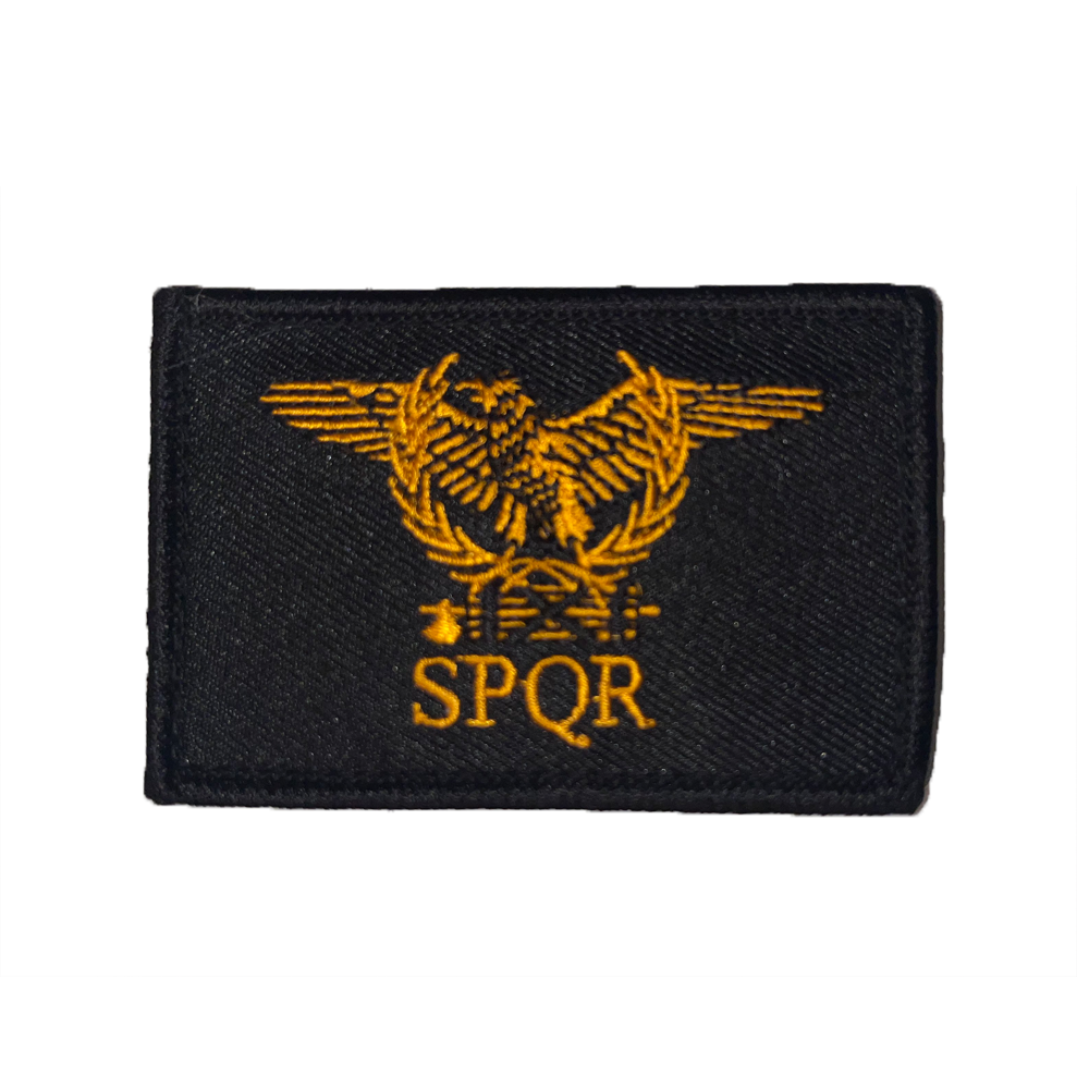 Spqr Rome Patch Roman Empire Black Flag Patch Velco – Cup Of Joe Supply