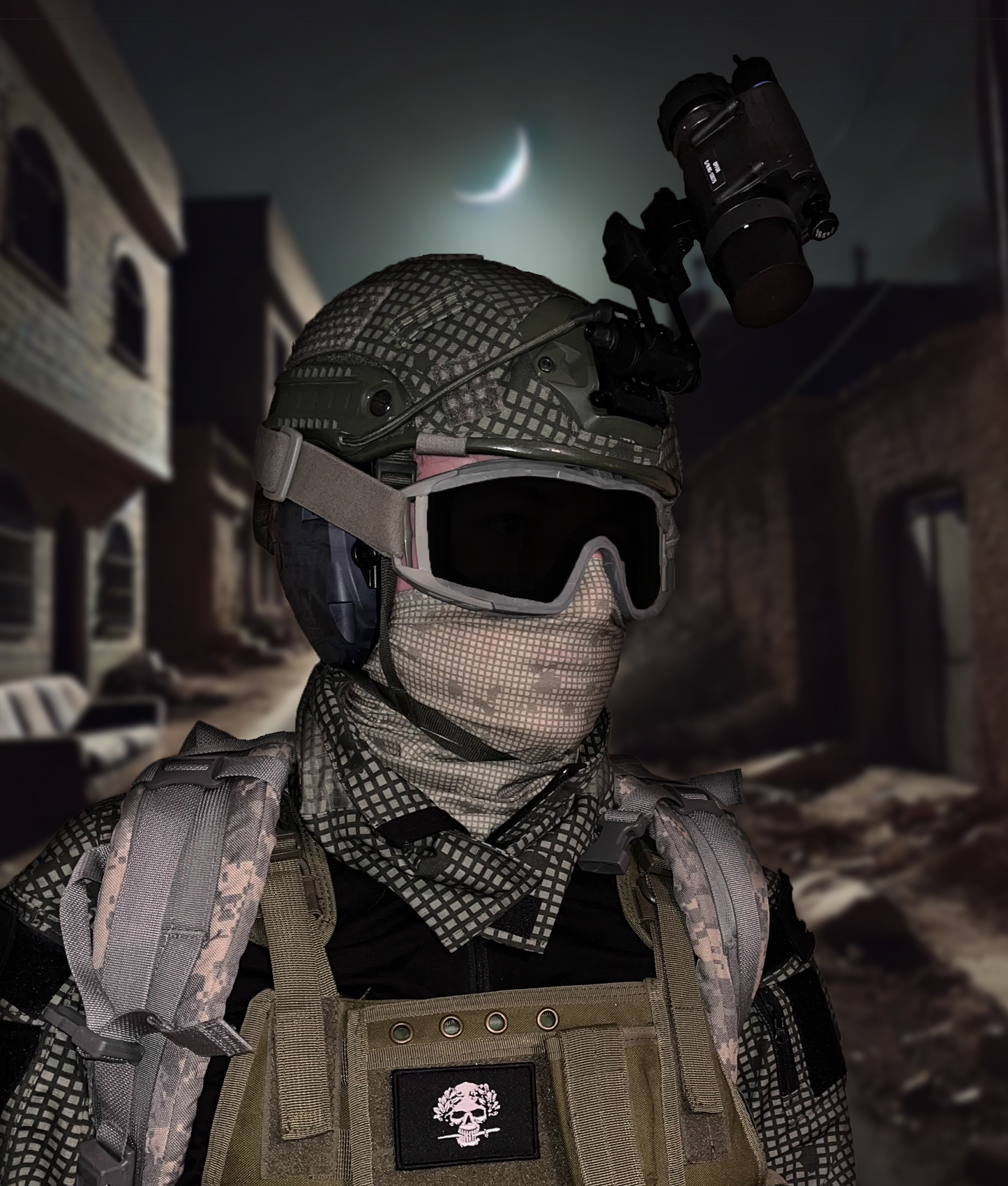 Desert Night Camo Fast Helmet Cover