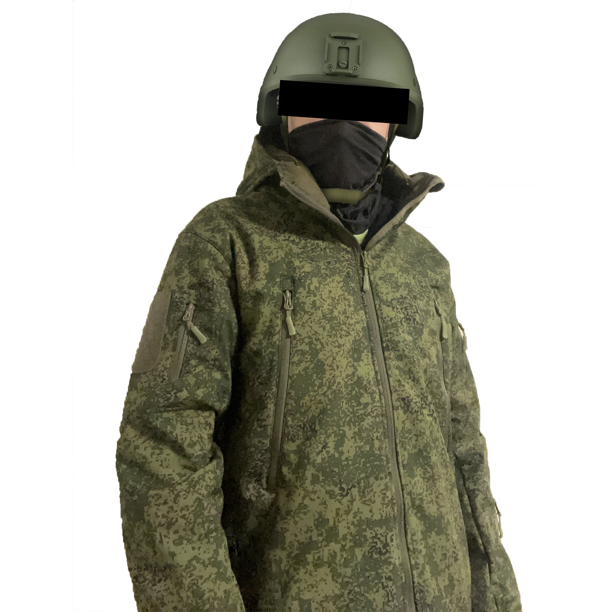 Mens EMR Camouflage Hooded Soft Shell Zipper Jacket Coat Inner